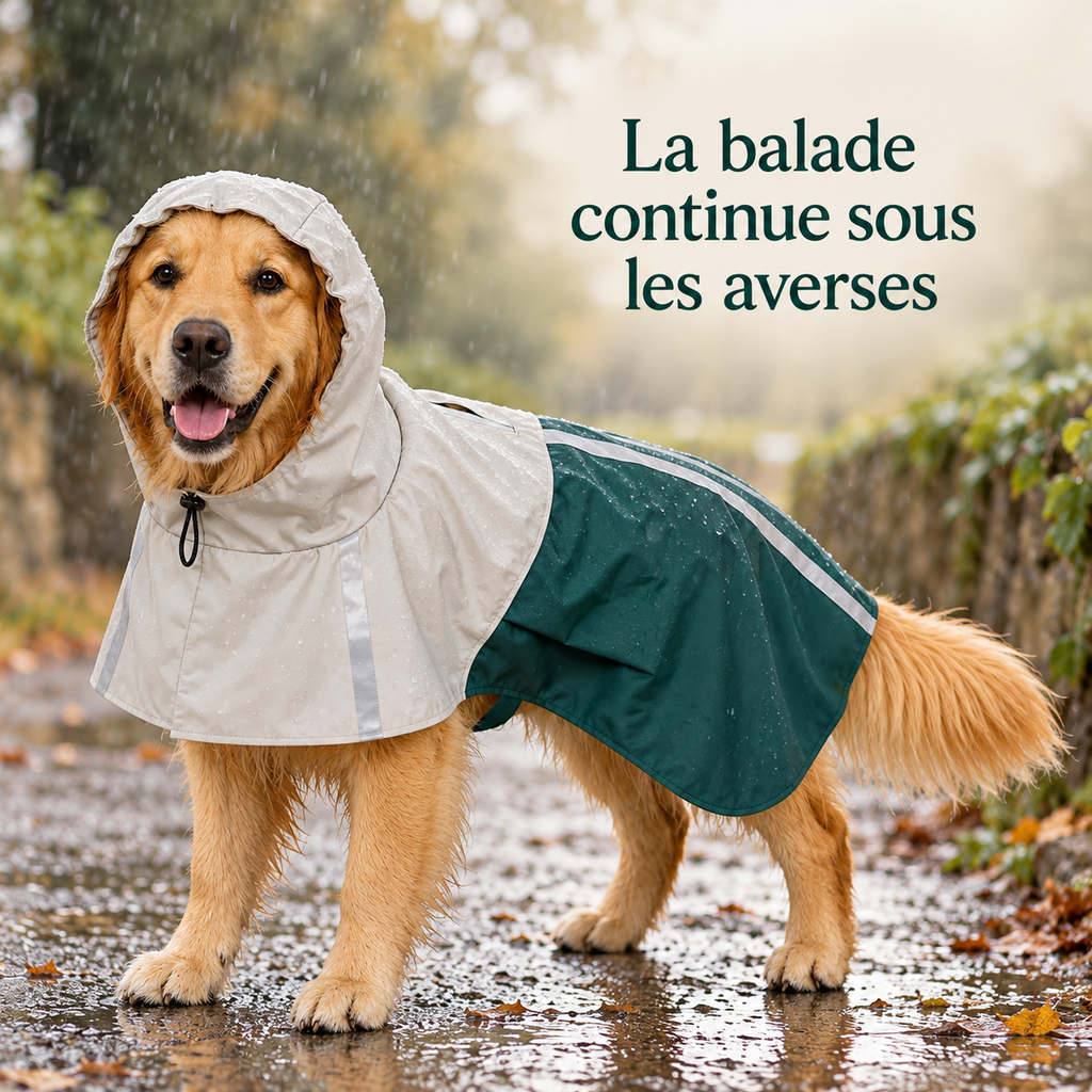 Imperméable à capuche pour chien
