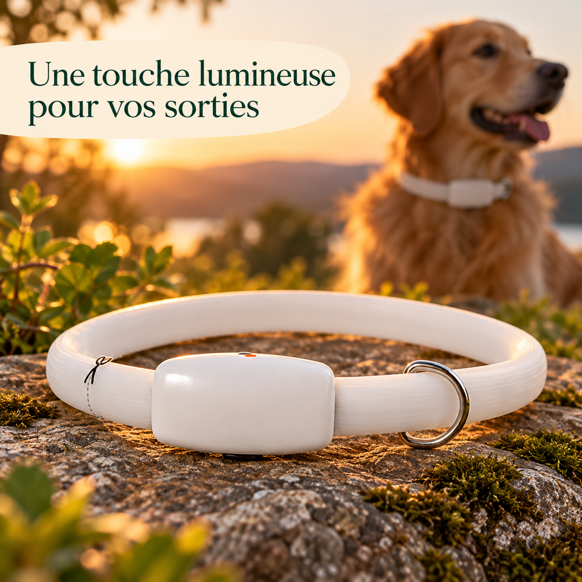 Collier LED rechargeable pour chien