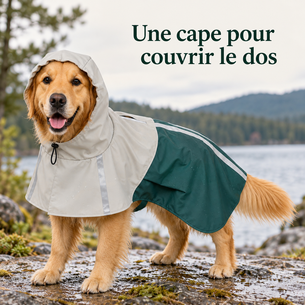 Imperméable à capuche pour chien