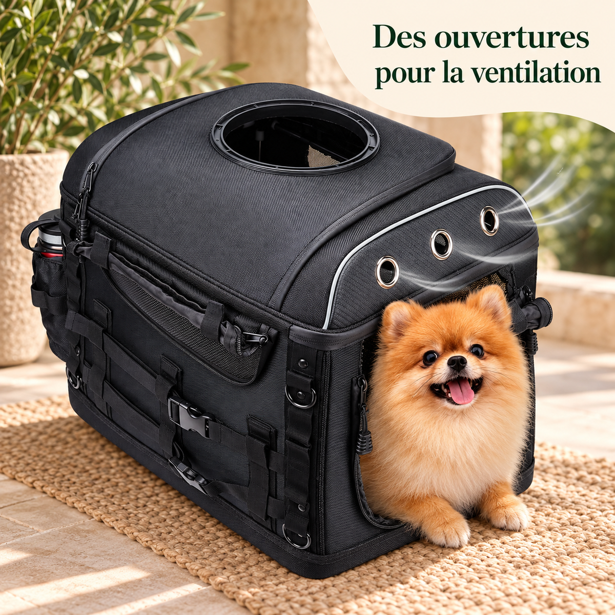 Sac de transport moto pour chien et chat