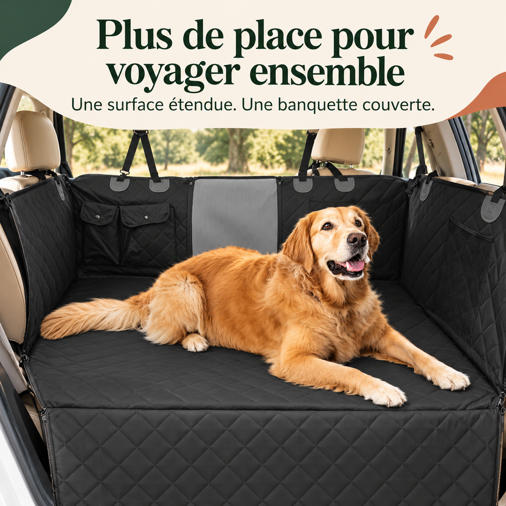 Housse de banquette à fond rigide pour chien