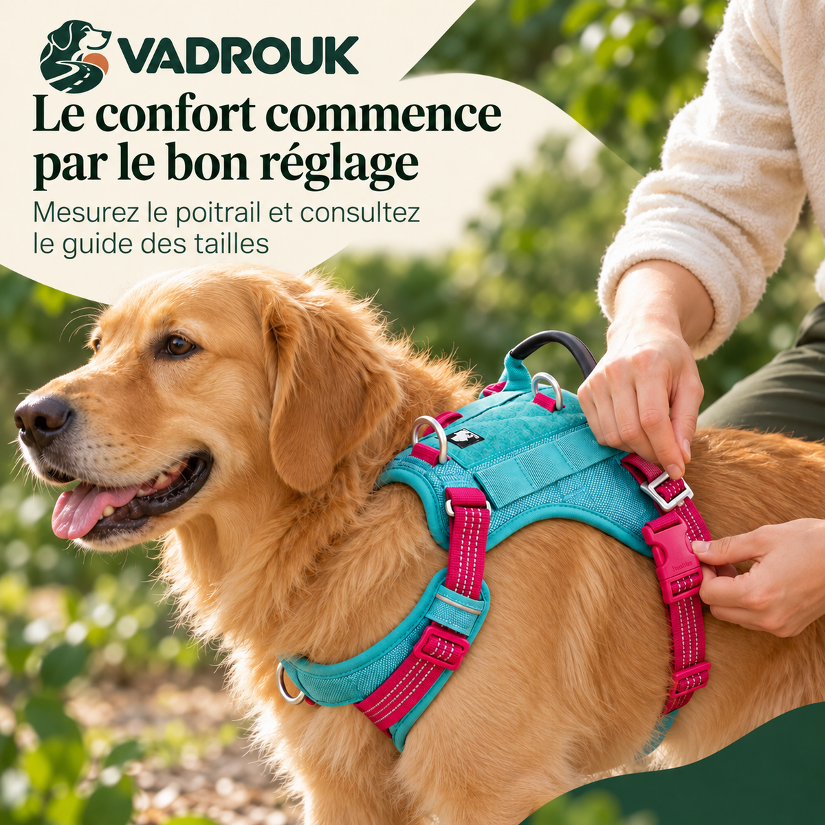 Harnais anti-traction rembourré