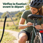 Laisse vélo pour chien en inox avec amortisseur