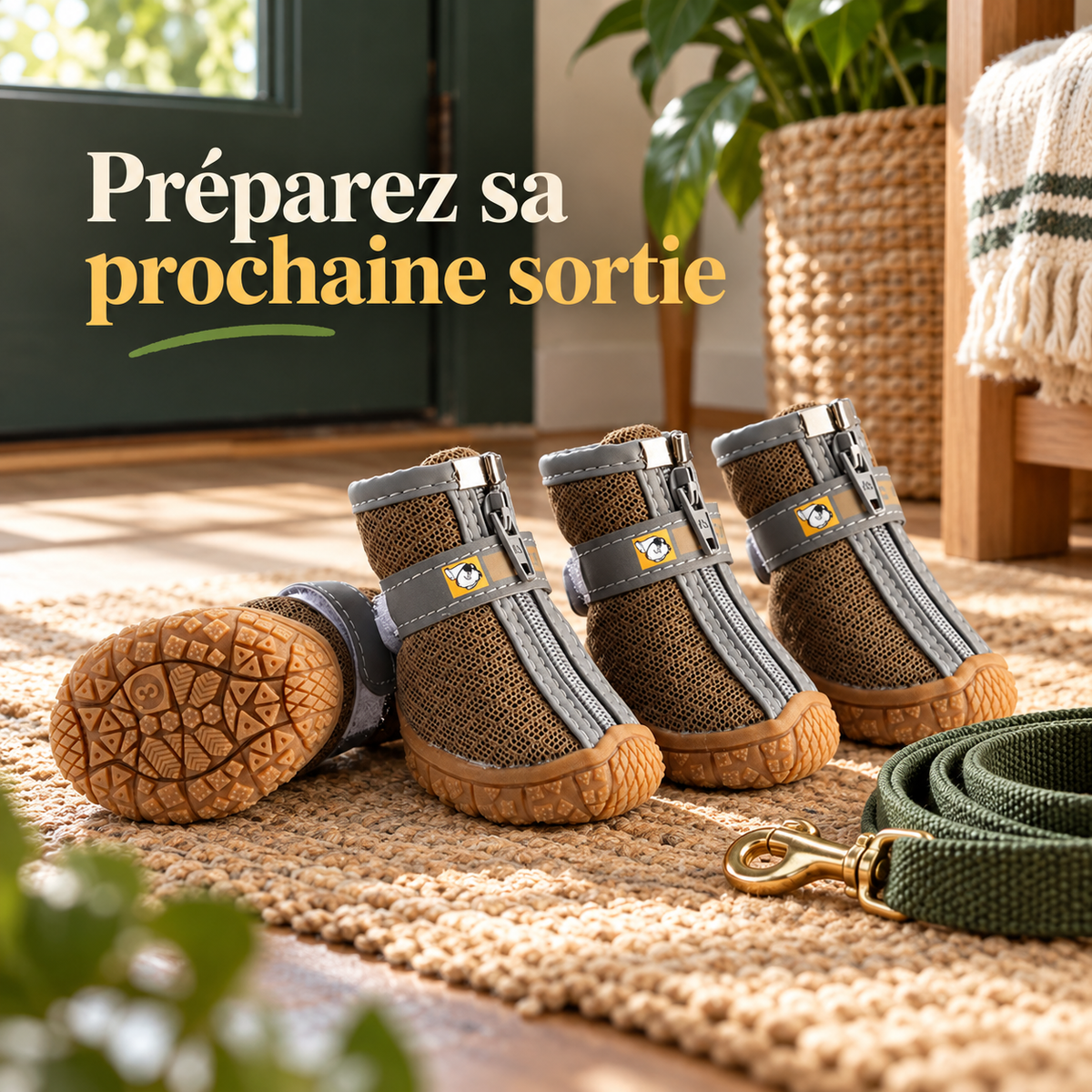 Chaussures en peluche pour chien