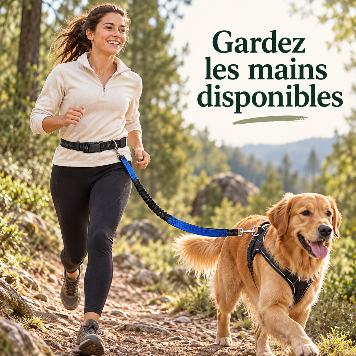 Laisse mains libres running et randonnée