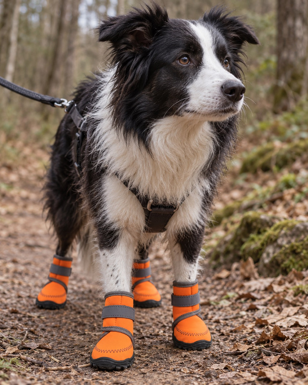 Bottes hautes pour chien, Orange — vue rapprochée
