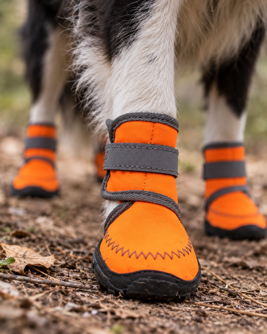 Bottes hautes pour chien, Orange — détails et finitions