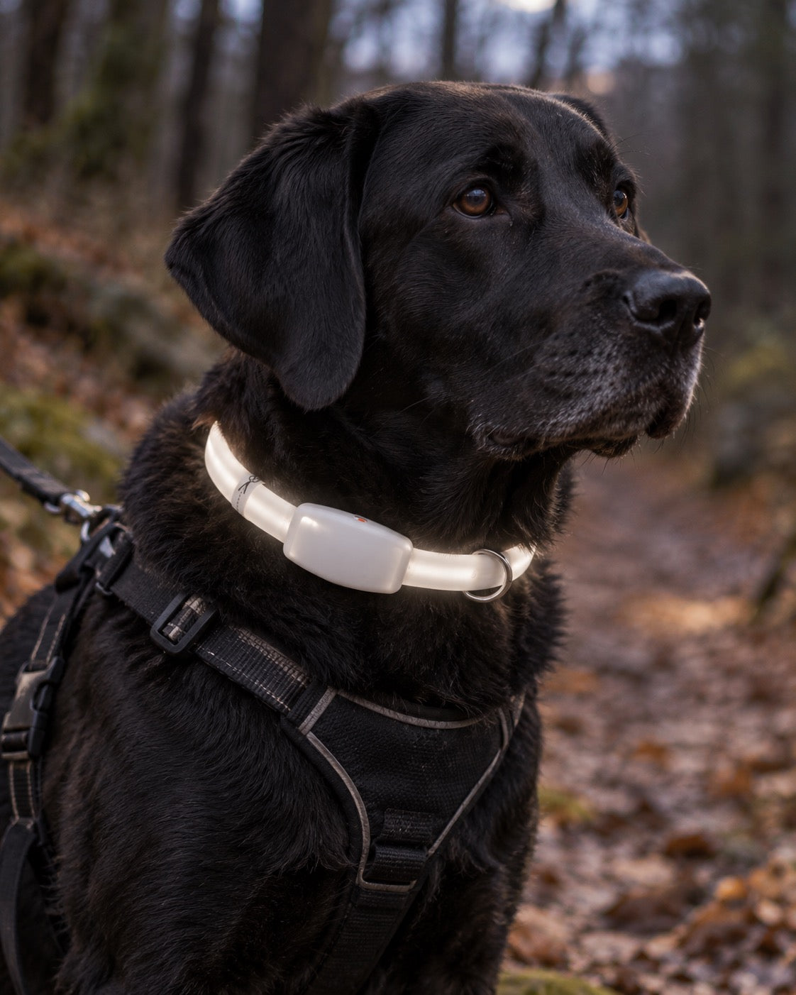 Collier LED rechargeable pour chien, Modele unique — vue rapprochée