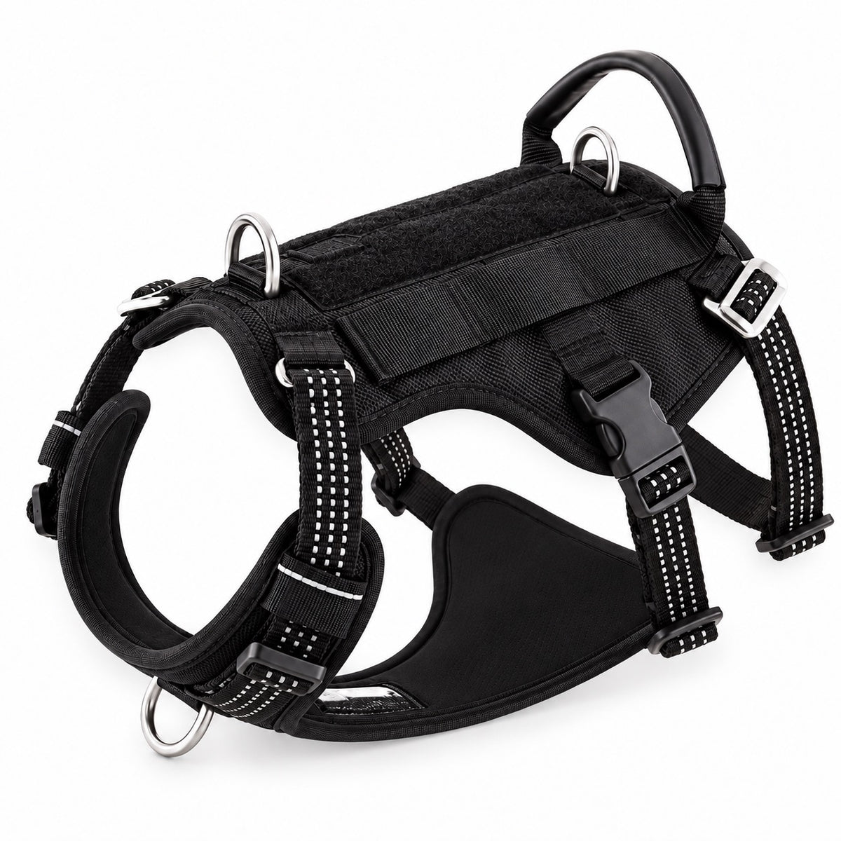 Harnais anti-traction rembourré, Noir — produit seul
