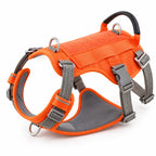 Harnais anti-traction rembourré, Orange — produit seul. Taille présentée : L.