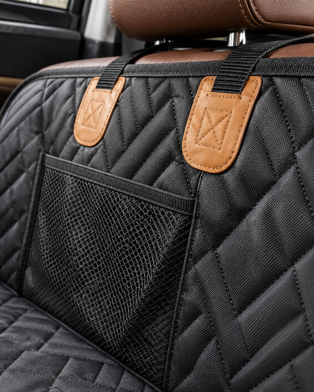 Housse de protection de banquette, Noir — détails et finitions
