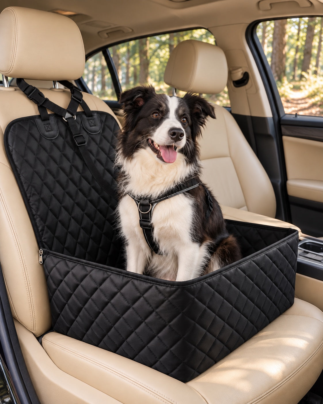 Housse de banquette imperméable pour chien, Noir — vue d’ensemble