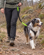 Laisse mains libres running et randonnée, Vert — moment de vie