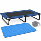 Pack Bivouac, Lit bleu — tapis bleu carreaux 50x70 cm — gamelle grise — produit seul