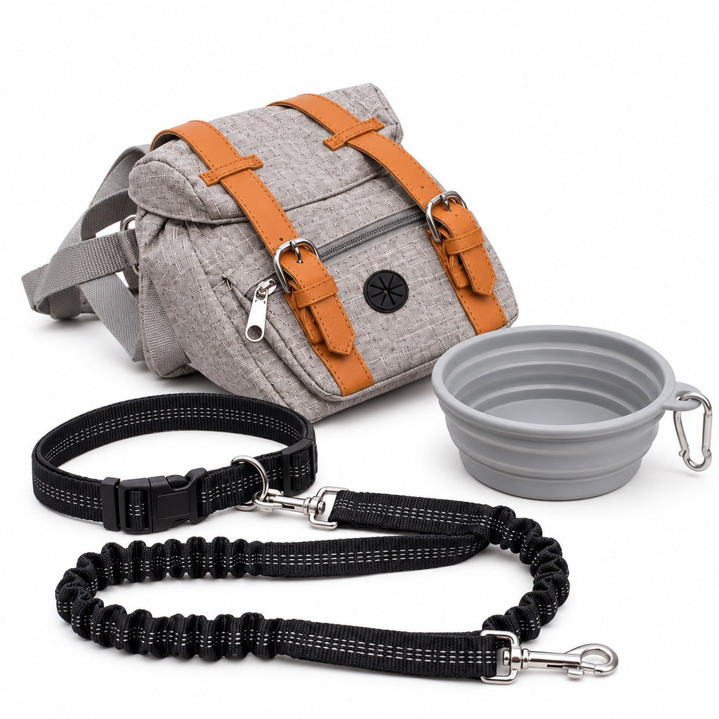 Pack Vadrouille, Sac gris — laisse noire — gamelle grise — produit seul