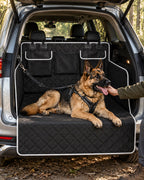 Protection de coffre pour chien avec deux poches, Noir — moment de vie