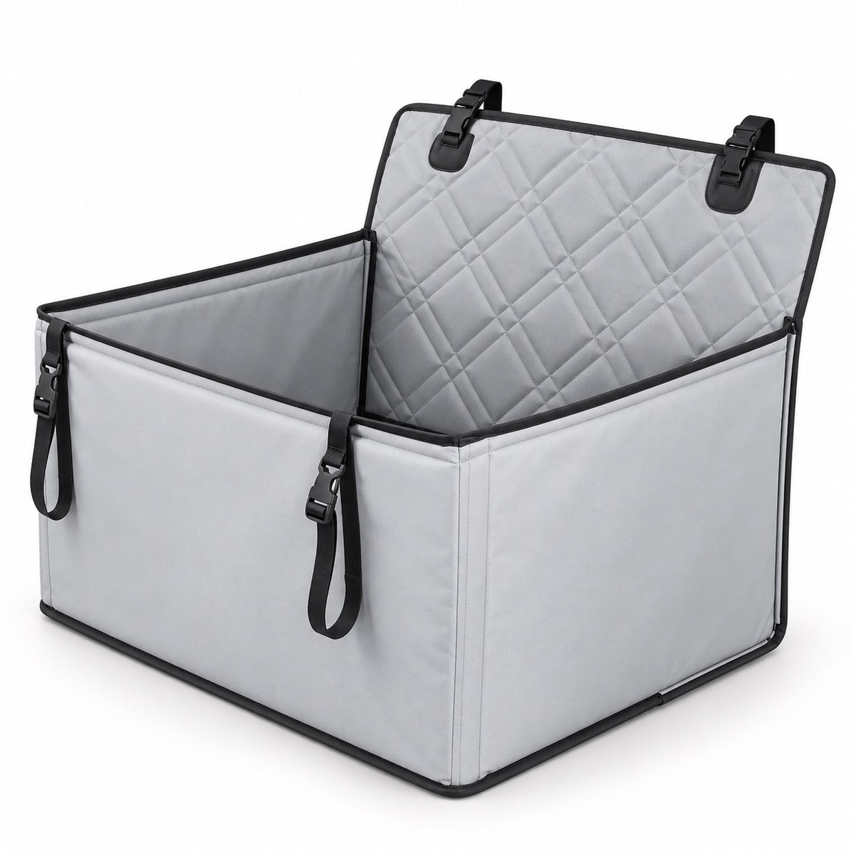 Siège de voiture pour chien avec cadre, Gris — produit seul