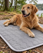 Tapis rafraîchissant pour chien, Gris — vagues 100x150 cm — détails et finitions