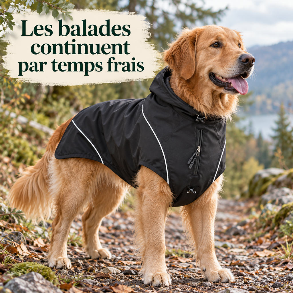 Veste softshell déperlante pour grand chien